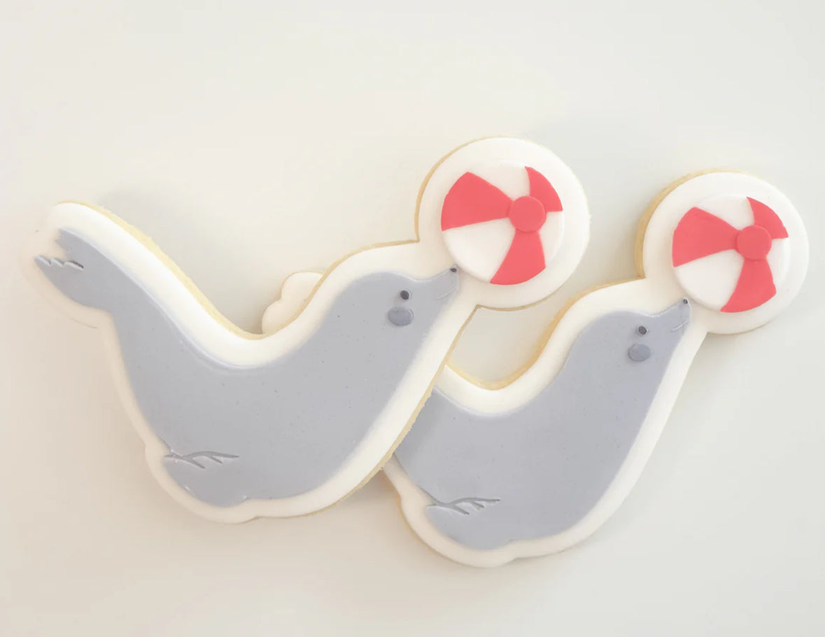 Circus Seal Fondant Cookie