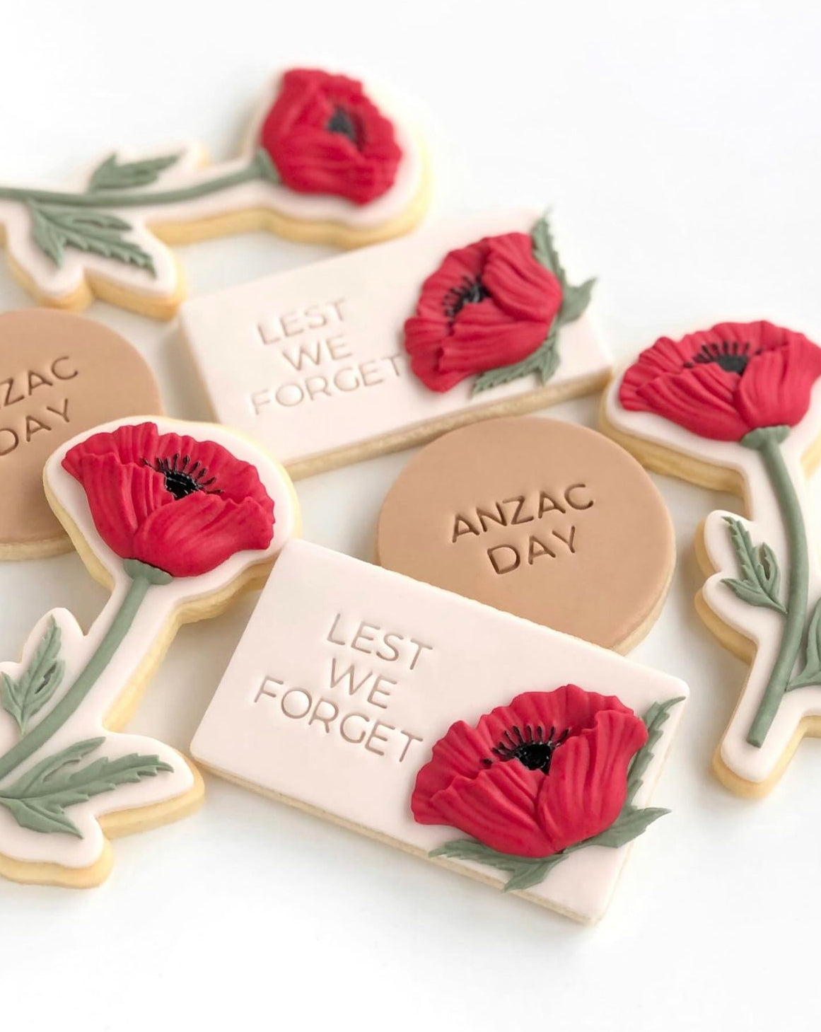 Anzac Day Title Cookie (round)