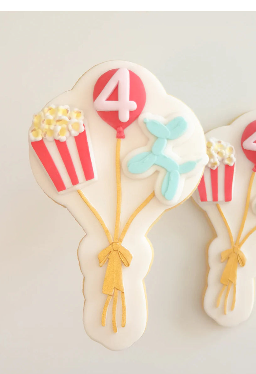 Trio Balloons Fondant Cookie (circus)