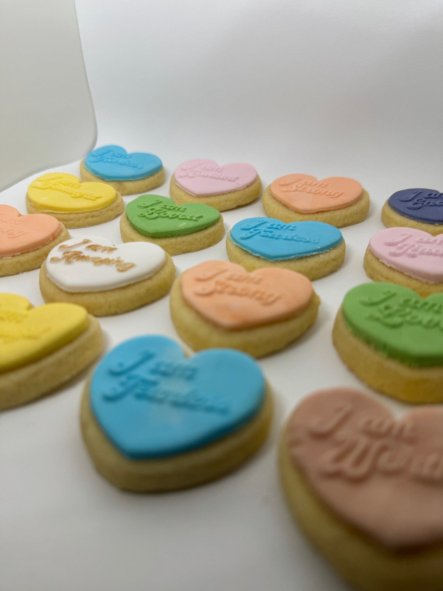 Affirmation Mini Heart Cookies