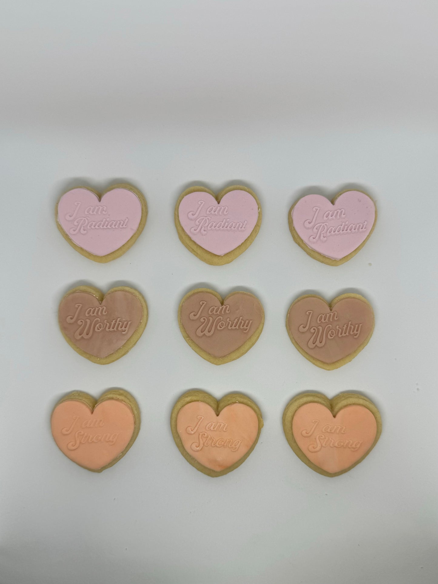 Affirmation Mini Heart Cookies