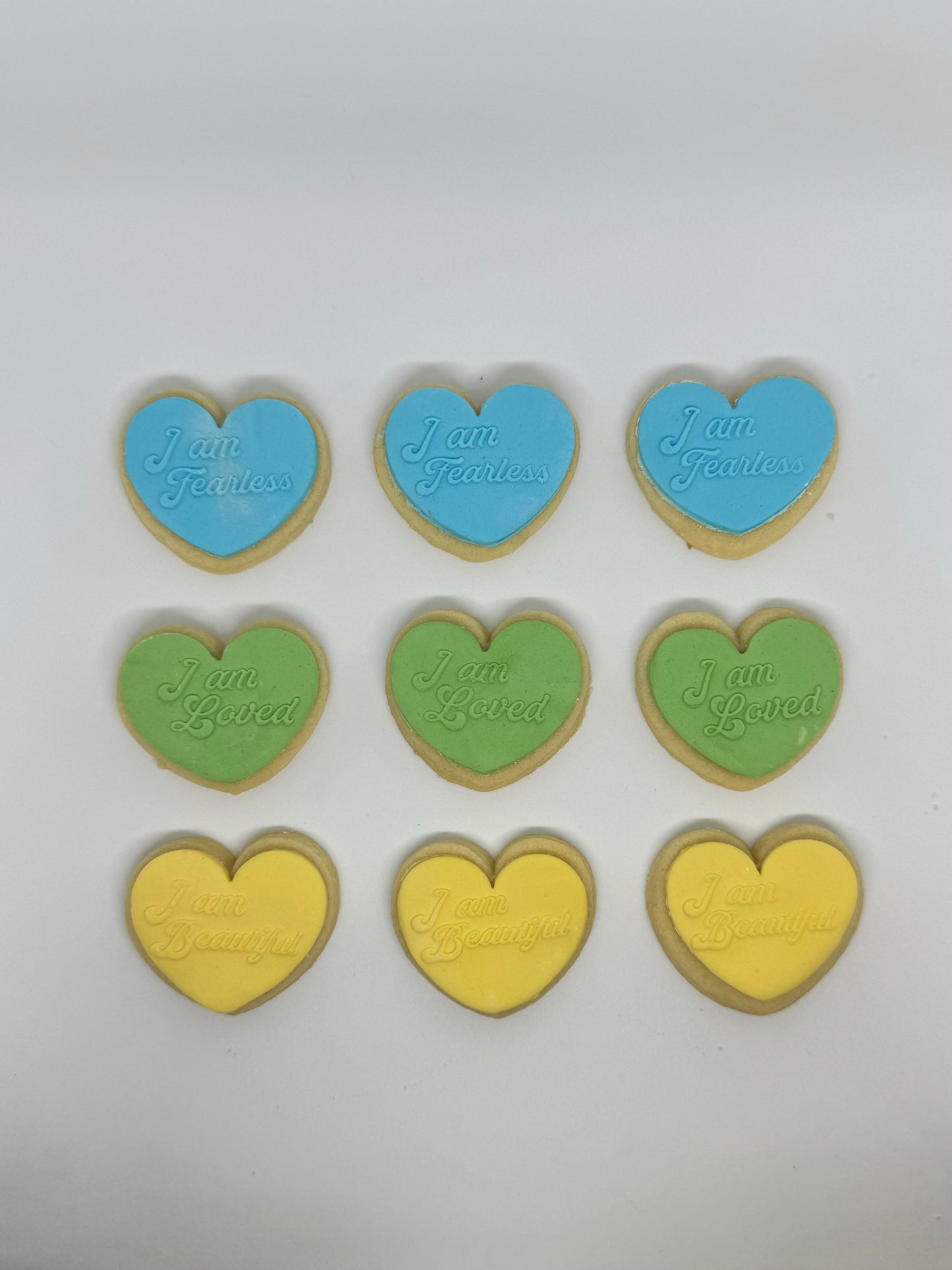 Affirmation Mini Heart Cookies