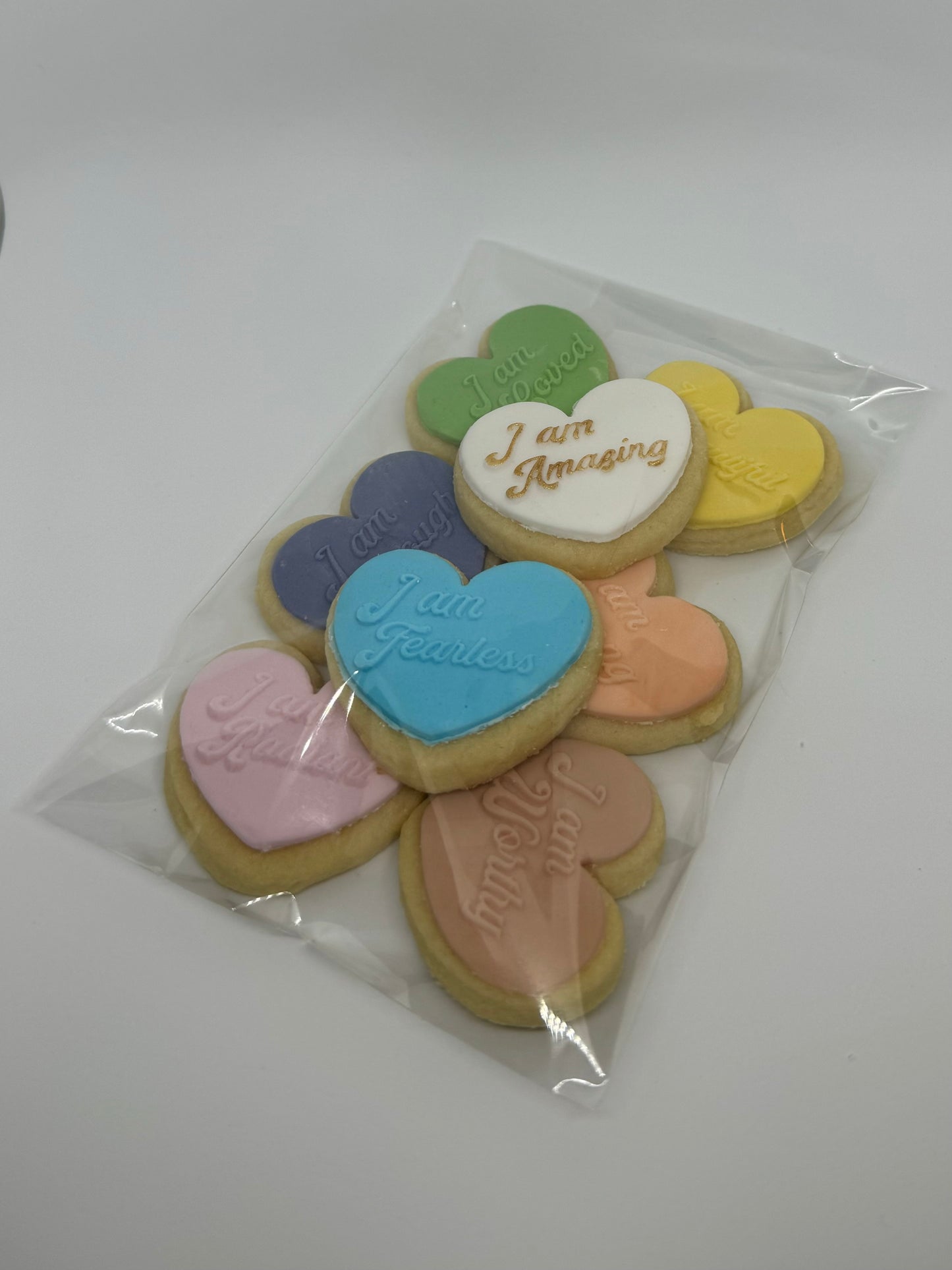 Affirmation Mini Heart Cookies