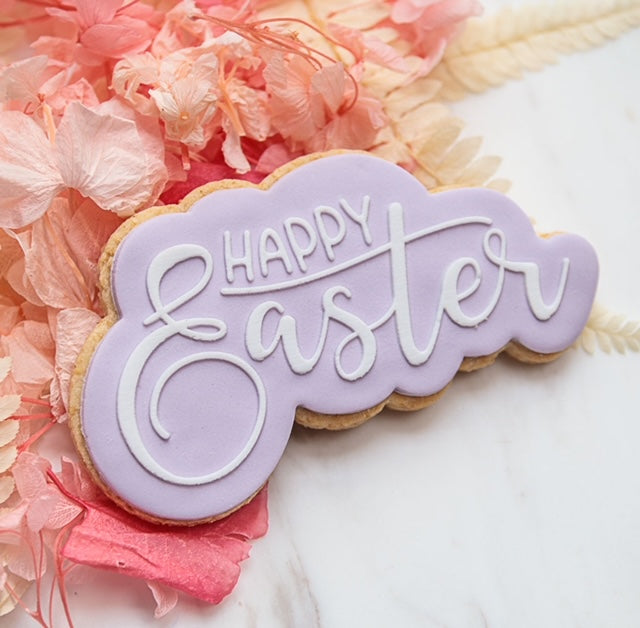 Large Happy Easter Cookie